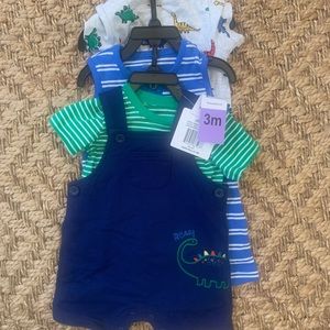 Little me boys romper set
